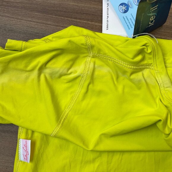 Tailored Sportsman Icefil Short Sleeve Riding Shirt - Neon Yellow - Small - Picture 5 of 5
